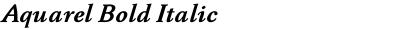 Aquarel Bold Italic